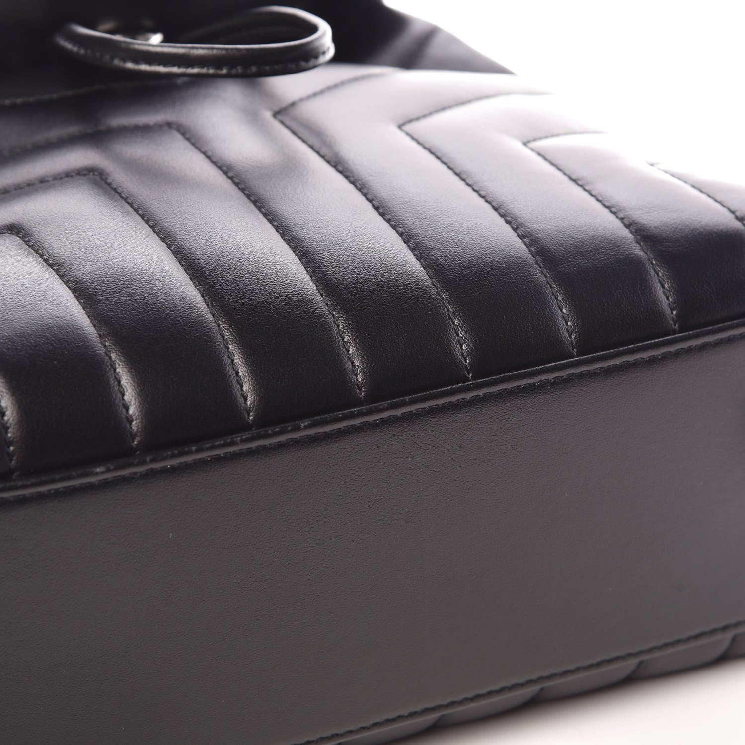 Saint Laurent Calfskin Y Quilted Monogram Small Loulou Backpack Black 9 of 10