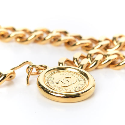 Chanel Metal Chain CC Medallion Belt Gold 4 of 5