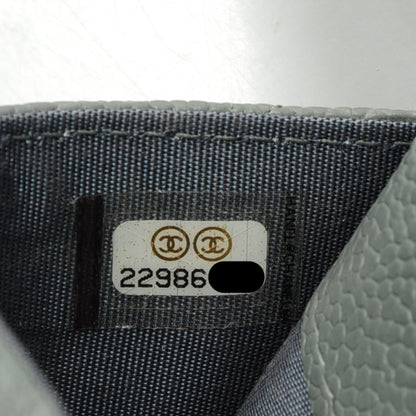Chanel Caviar Quilted Boy Flap Card Holder Grey 7 of 8