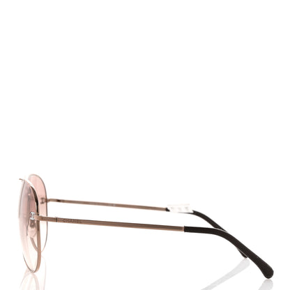 Chanel Metal Aviator CC Sunglasses 4189-T-Q Rose 3 of 8