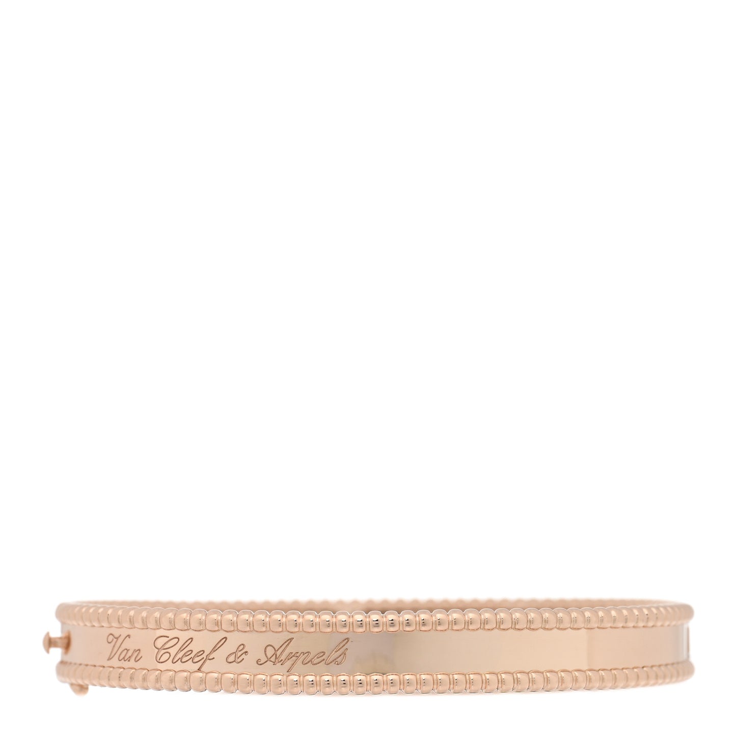 18K Rose Gold Perlee Signature Bangle Bracelet M
