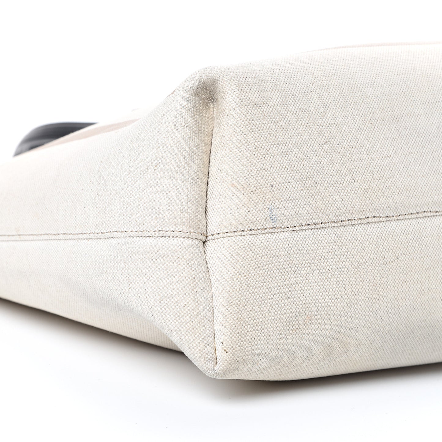 Canvas Calfskin T Tote Beige