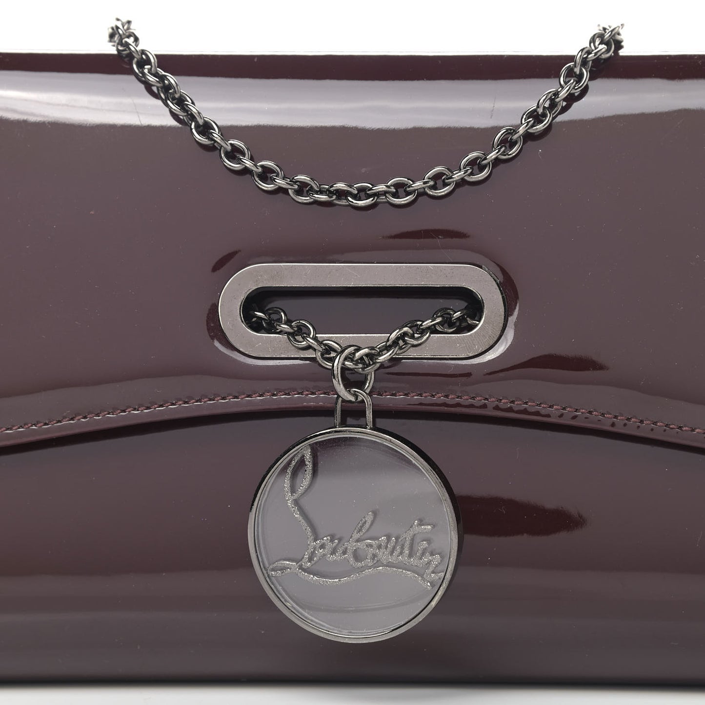 Patent Riviera Clutch Lie De Vin