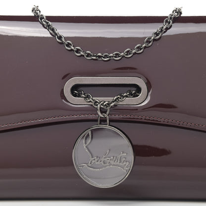 Christian Louboutin Patent Riviera Clutch Lie De Vin 6 of 11
