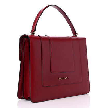 Bulgari Calfskin Serpenti Forever Top Handle Red 4 of 10