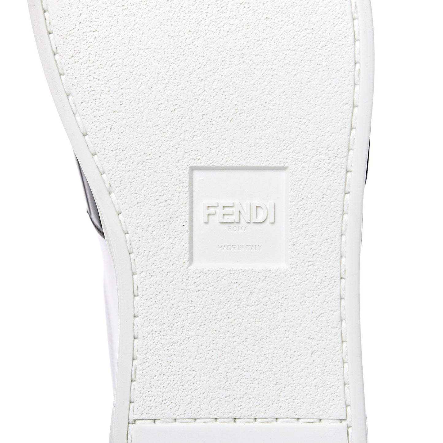 Vitello FF Embossed Womens Slip On Sneakers 39.5 Ultra White Maya Black