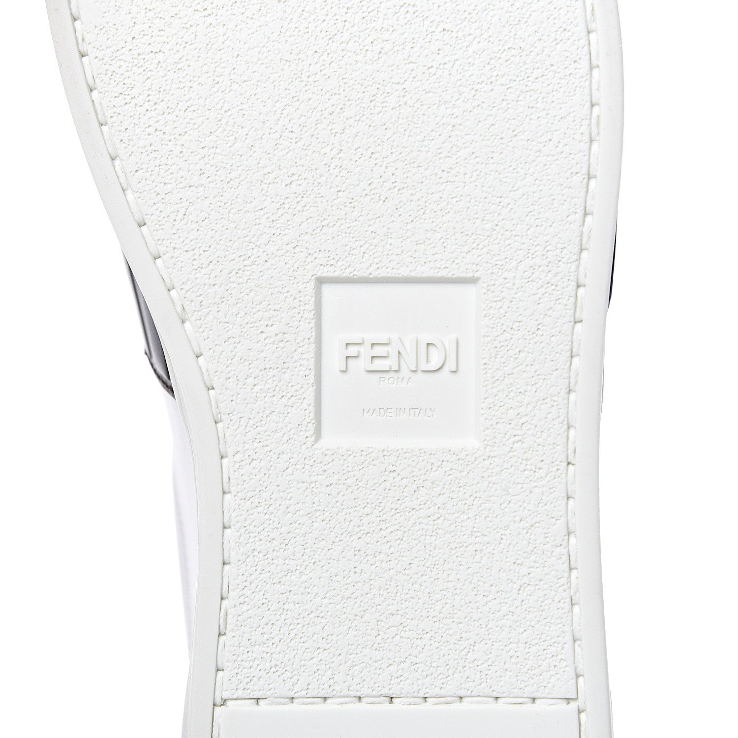 Fendi Vitello FF Embossed Womens Slip On Sneakers 39.5 Ultra White Maya Black 7 of 10