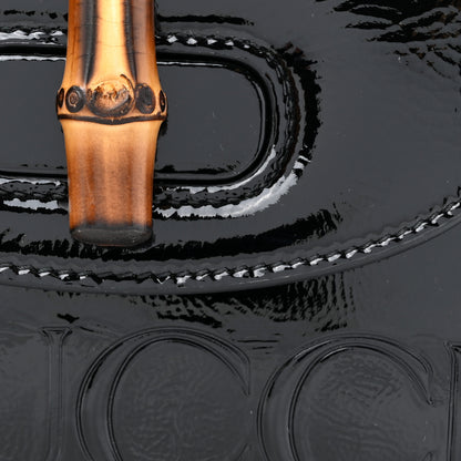 Gucci Patent Web MIni Bamboo 1947 Top Handle Bag Black 9 of 11