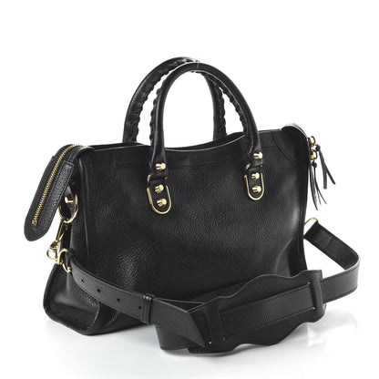 Balenciaga Chevre Gold Metallic Edge Hardware S City Black 3 of 9