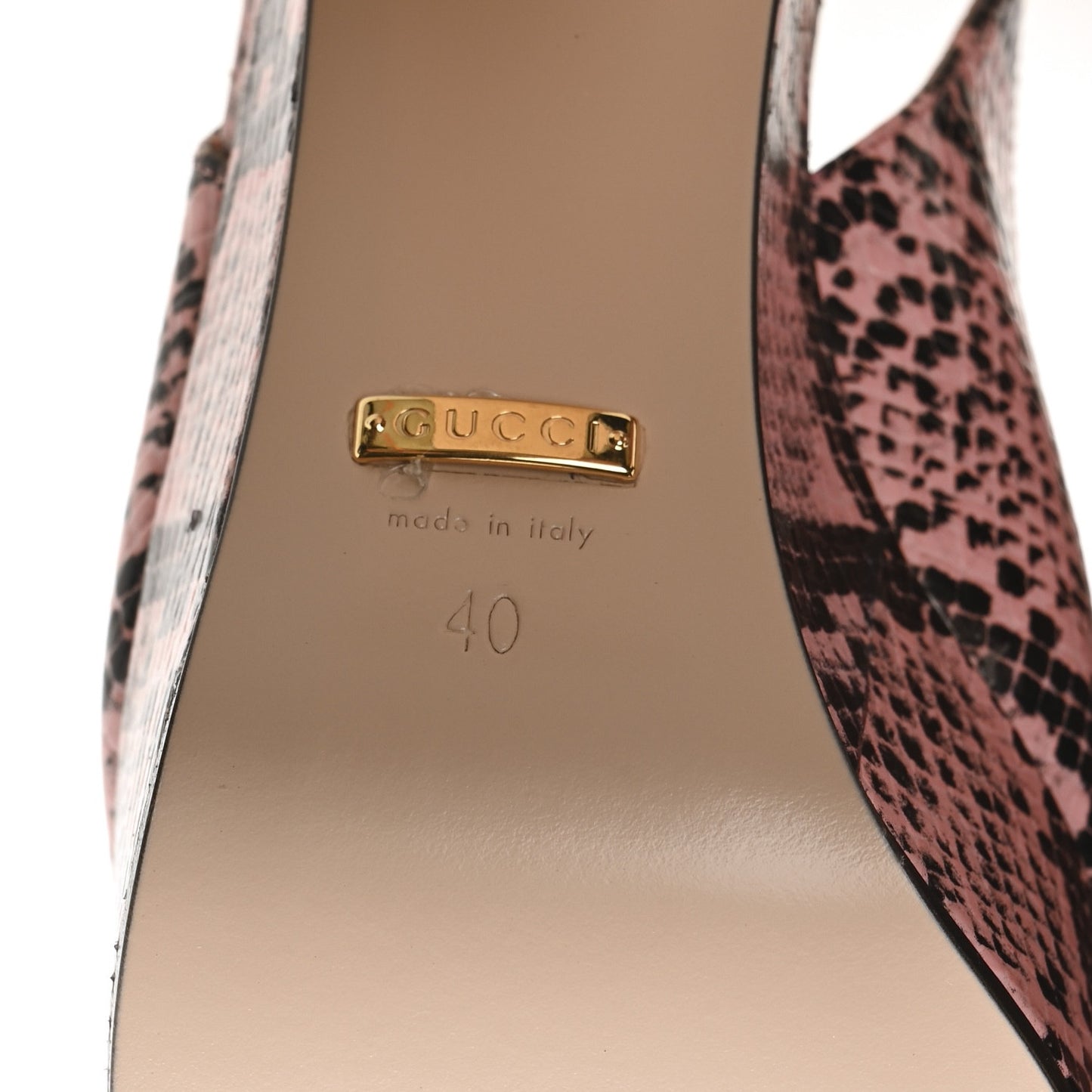 Calfskin Python Print Horsebit Platform 35/120mm Slingback Pumps 40 Wild Rose