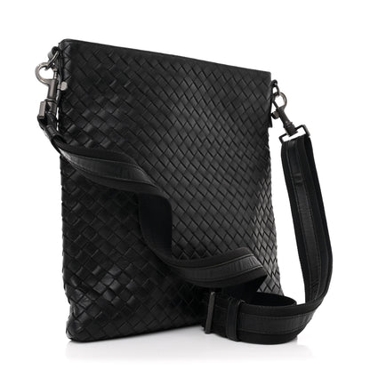 Bottega Veneta Nappa Intrecciato VN Crossbody Messenger Bag Black 3 of 9