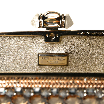 Judith Leiber Crystal Minaudiere Clutch Gold 4 of 8