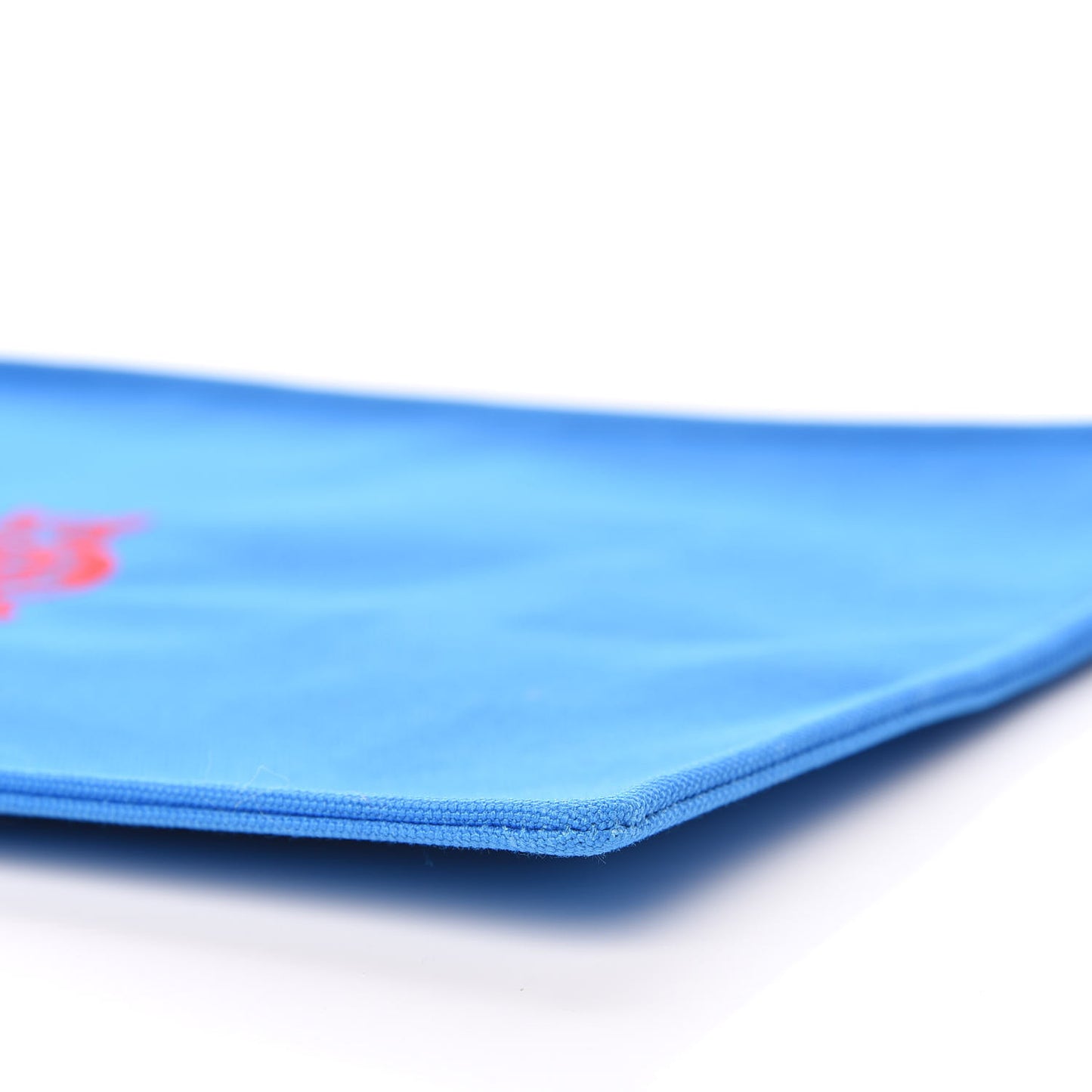 Cotton Canvas Birdie Mitsou Large Flat Case Azur