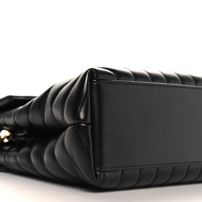 Saint Laurent Calfskin Y Quilted Monogram Medium Loulou Chain Satchel Black 9 of 10