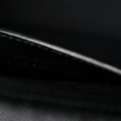 Saint Laurent Grain De Poudre Textured Mixed Matelasse Triquilt Medium Monogram Monochrome Satchel Black 8 of 11