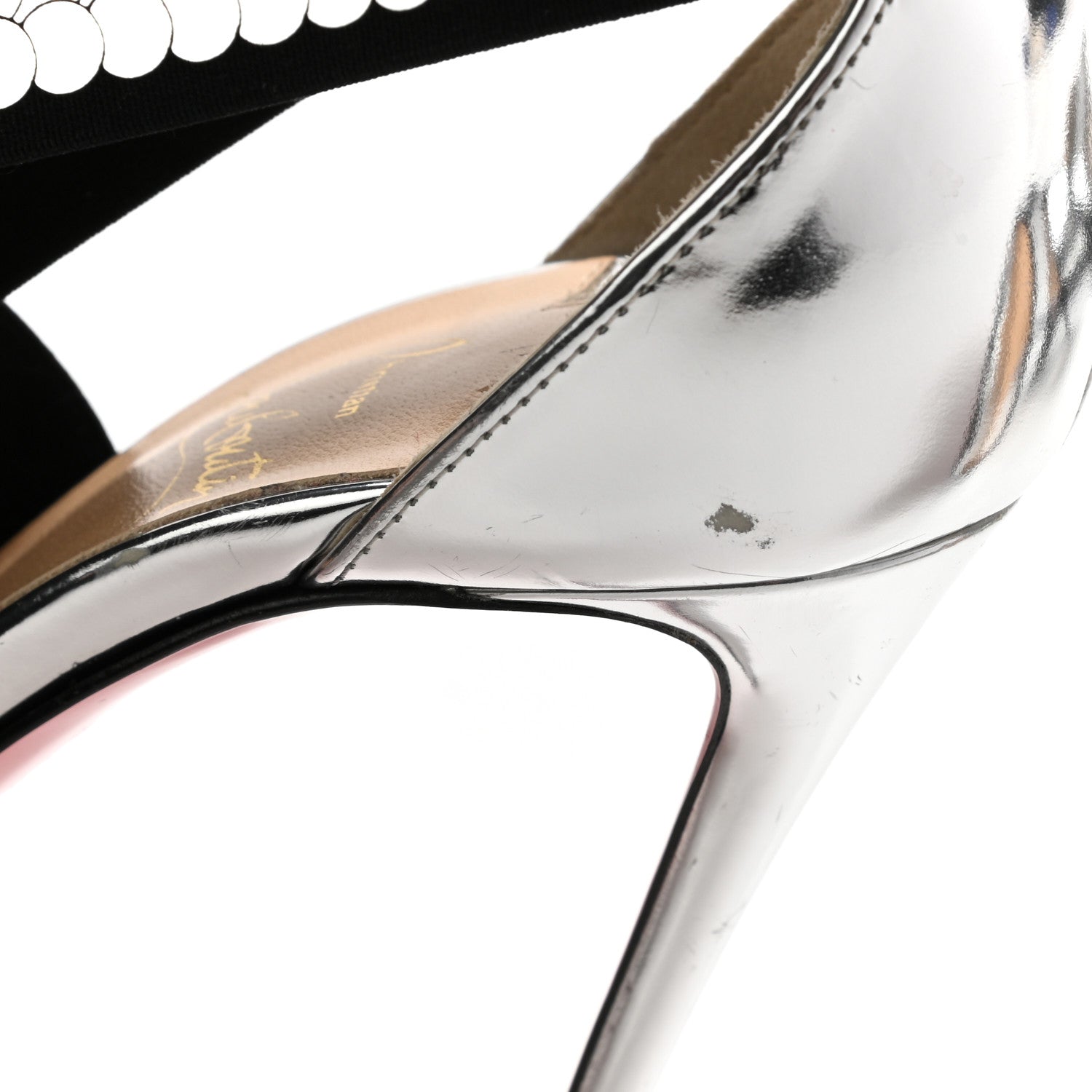 Christian Louboutin Sequin Xili 100 Disco Ball Sandal Pumps 36.5 Silver 8 of 15