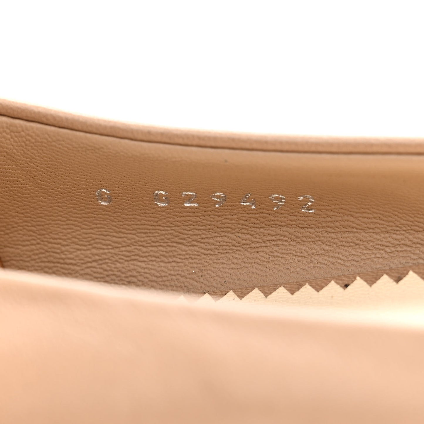 Lambskin Coco Line Pointed Toe Ballerina Flats 35.5 Beige Black