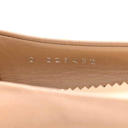 Chanel Lambskin Coco Line Pointed Toe Ballerina Flats 35.5 Beige Black 8 of 11