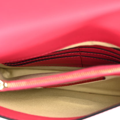 Valentino Garavani Vitello Rockstud Flip Lock Wristlet Clutch Deep Fuxia 5 of 11