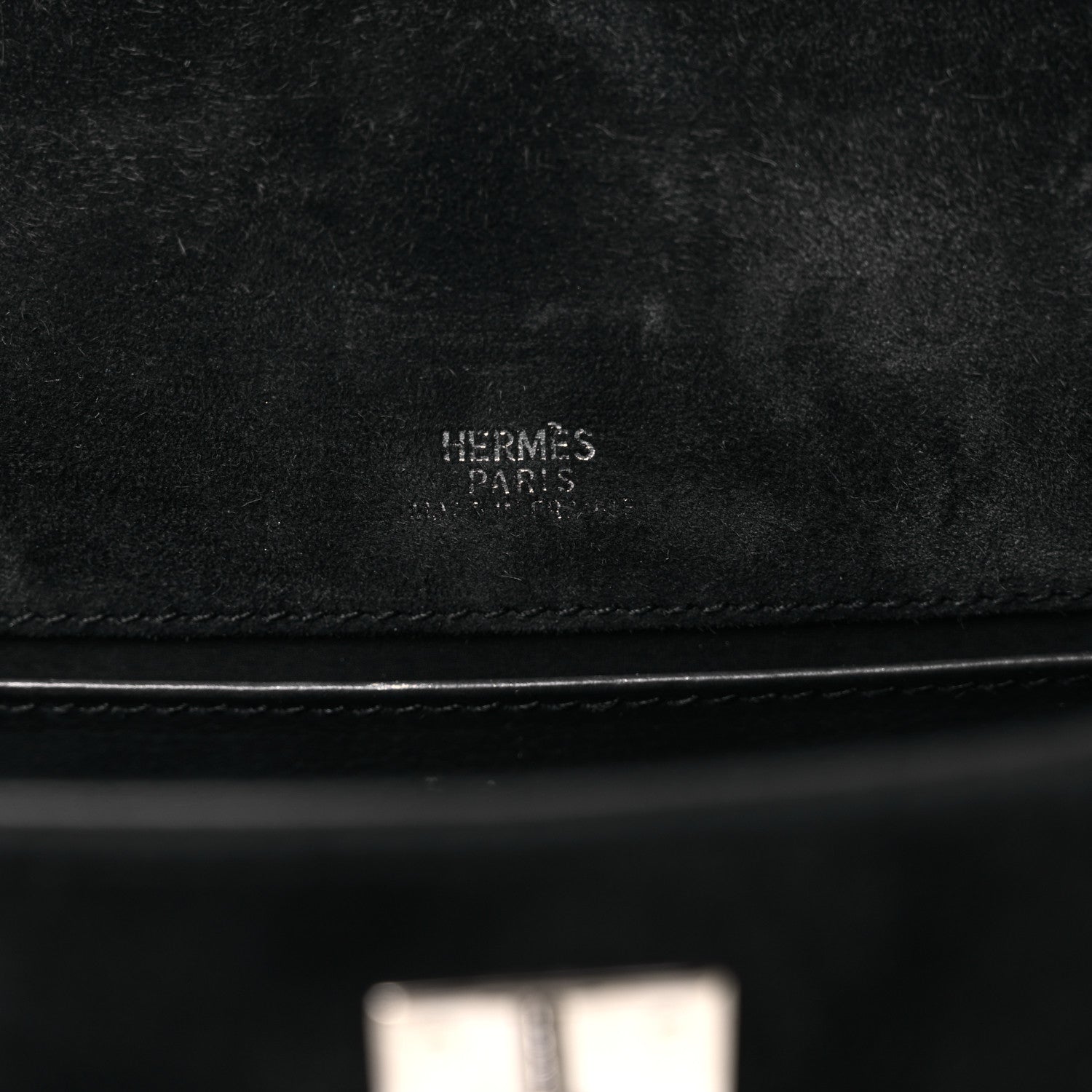 Hermes Veau Doblis Kelly Pochette Black 6 of 14