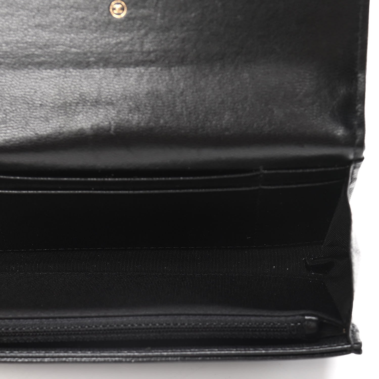 Chanel Shiny Goatskin Quilted Chanel 19 Flap Wallet Black 5 of 11