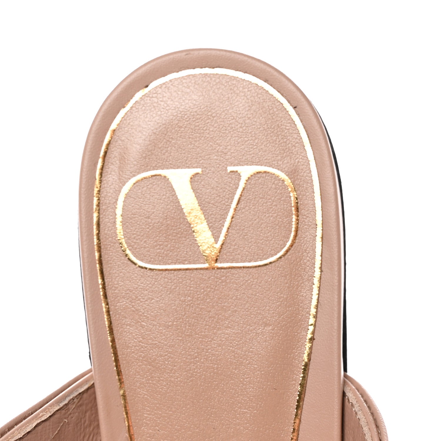 Valentino Garavani Calfskin Roman Stud Ankle Strap Flat Mules 36 Rose Cannelle 7 of 10