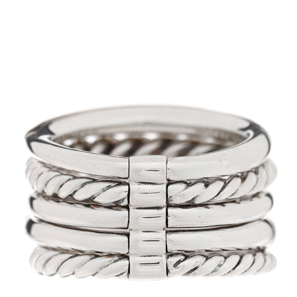 David Yurman Sterling Silver 18K Yellow Gold Wide Pure Form Ring 49 5 3 of 4