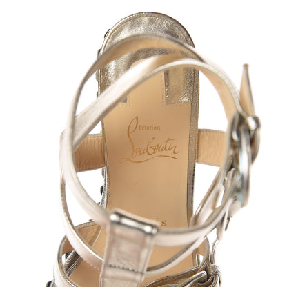 Christian Louboutin Metallic Nappa Rocknbuckle 60 Platform Sandals 38 Gold 7 of 7