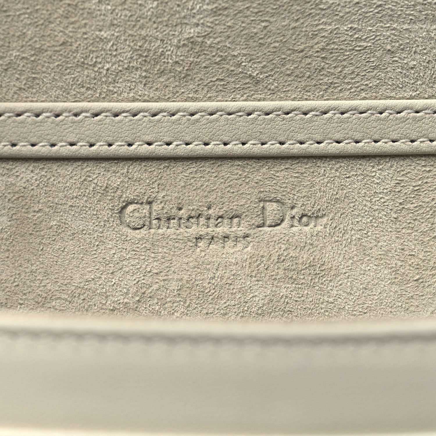 Christian Dior Ultra Matte Calfskin Studded Diorama Wallet on Chain Pouch Off White 6 of 13