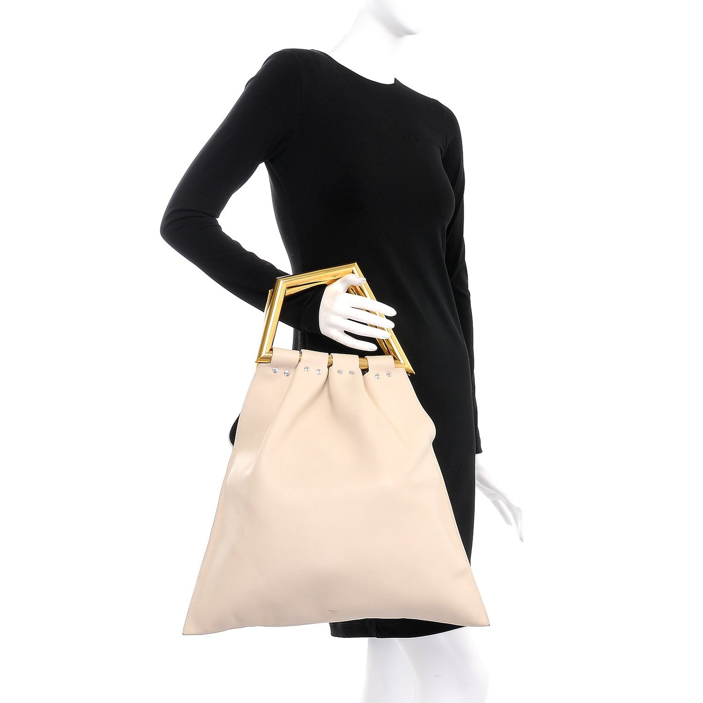 Calfskin Triangle Open Sac Cream