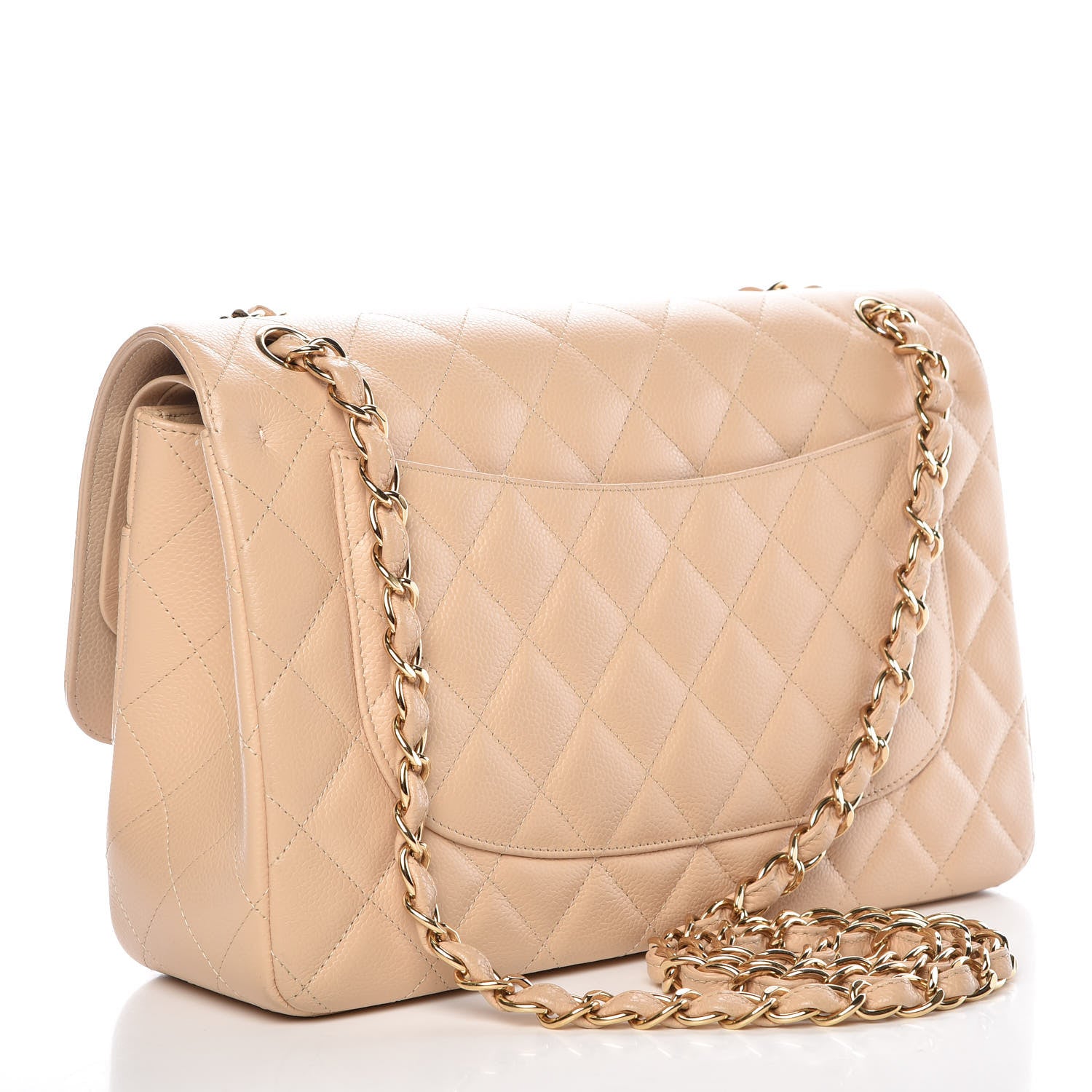 Chanel Caviar Quilted Jumbo Double Flap Beige Clair 3 of 13