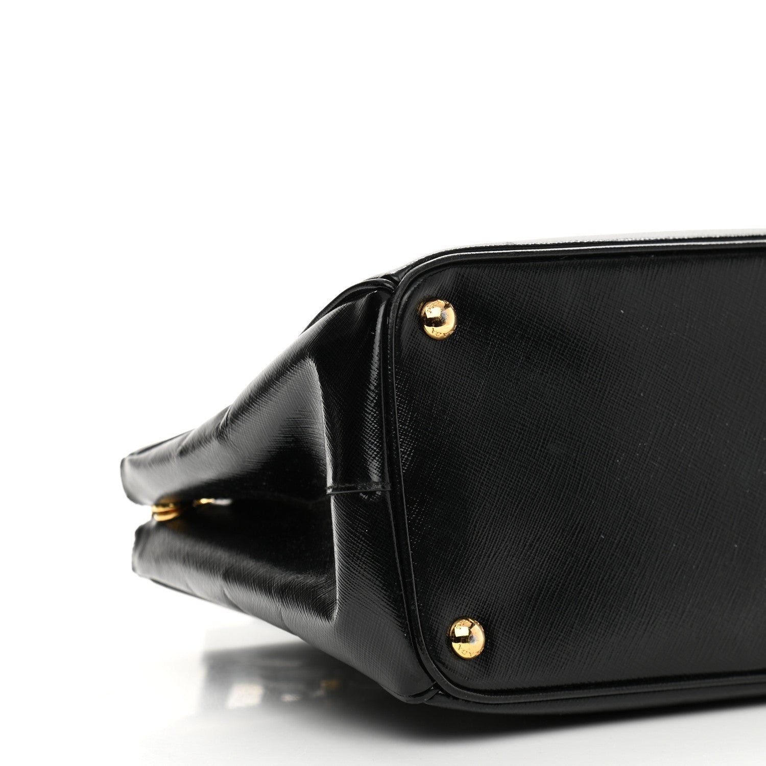 Prada Saffiano Vernice Medium Double Zip Tote Black 9 of 12