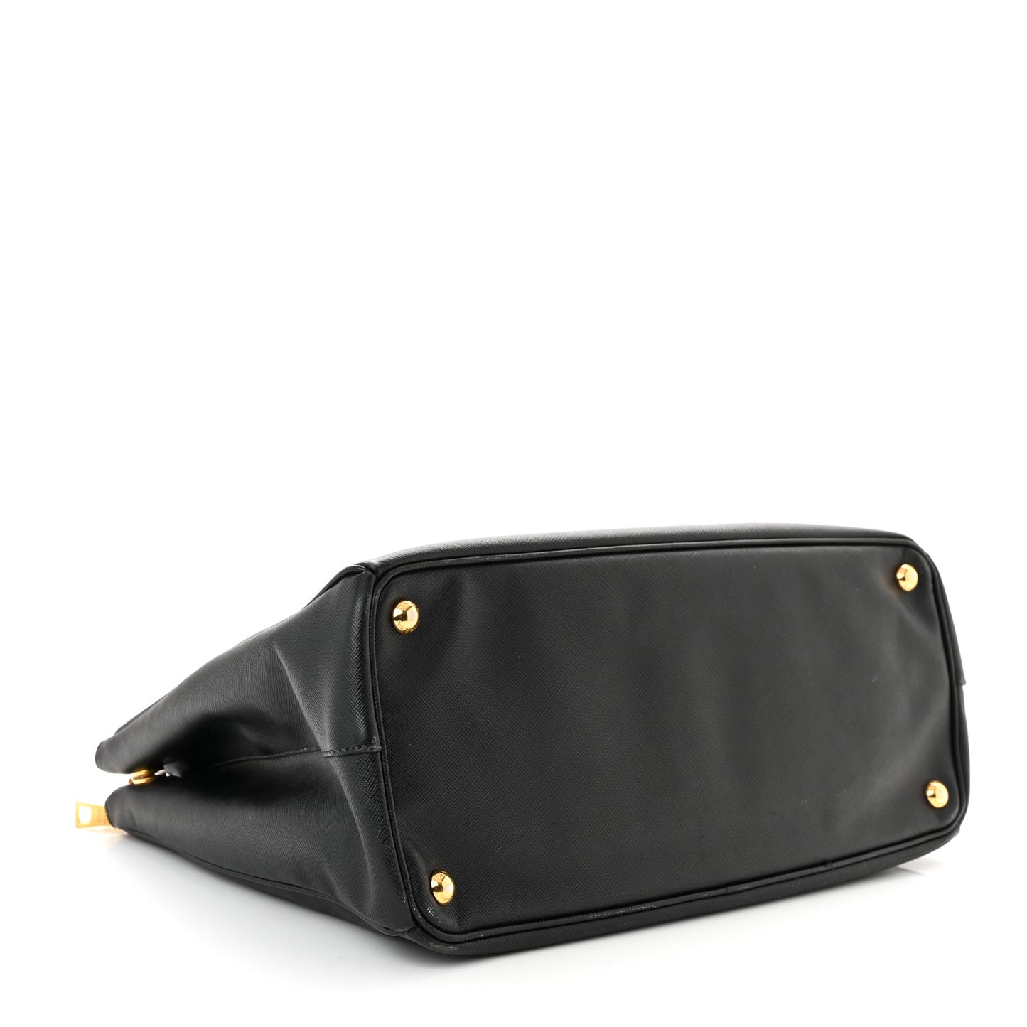 Saffiano Large Galleria Double Zip Tote Black