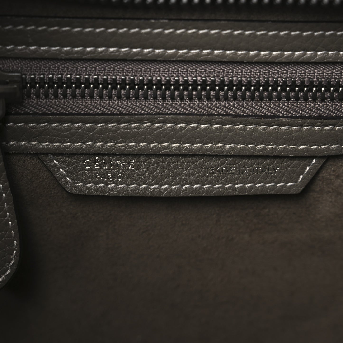 Drummed Calfskin Micro Luggage Souris