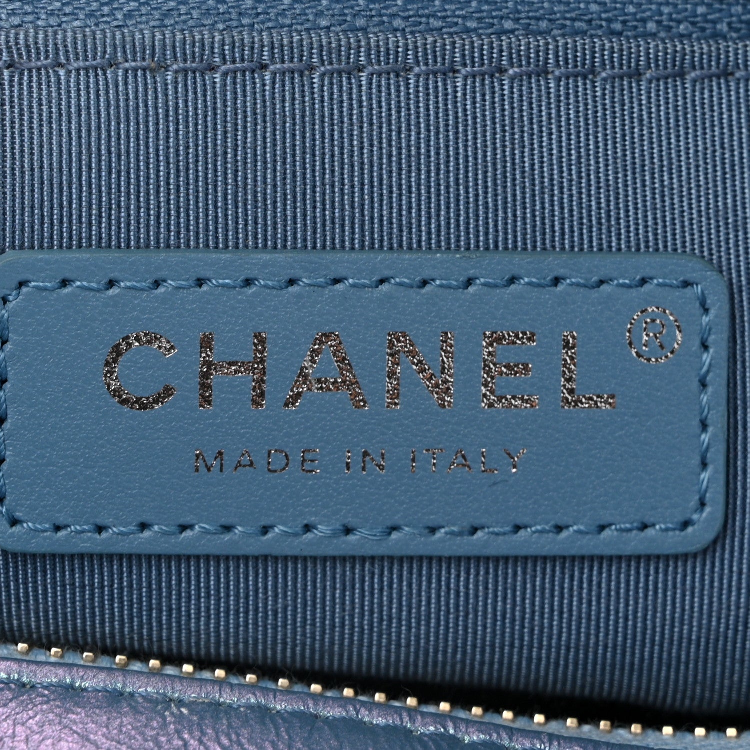 Chanel Iridescent Aged Calfskin Quilted Small Gabrielle Hobo Blue 6 of 12