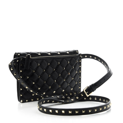 Valentino Garavani Lambskin Rockstud Spike Crossbody Bag Black 3 of 9