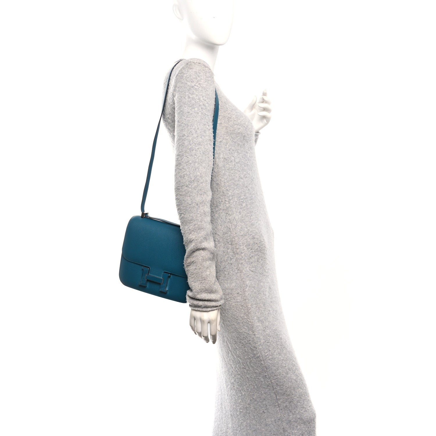 Hermes Epsom Enamel Constance 24 Vert Bosphore 2 of 11