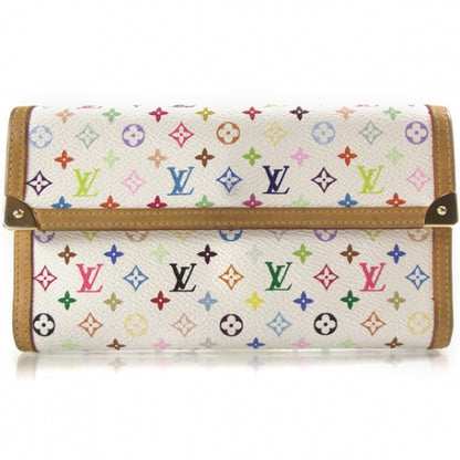 Louis Vuitton Monogram Multicolor Porte Tresor International Wallet White 1 of 9
