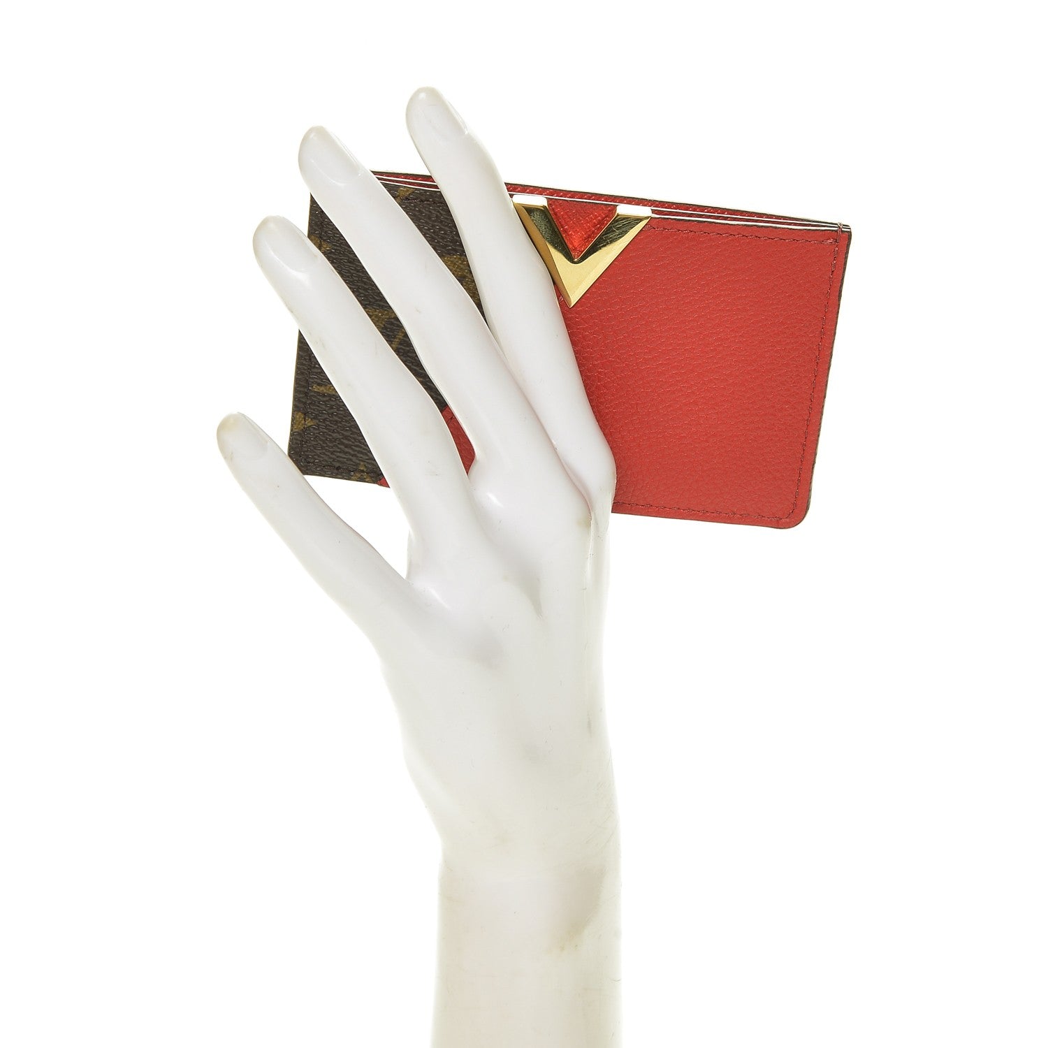 Louis Vuitton Calfskin Monogram Kimono Tote Card Holder Cherry 2 of 6