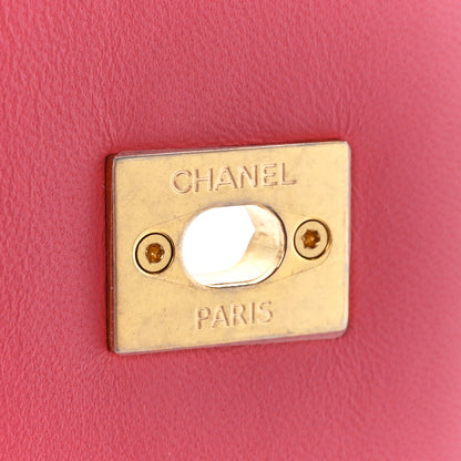 Chanel Caviar Quilted Mini Top Handle Flap Pink 8 of 12