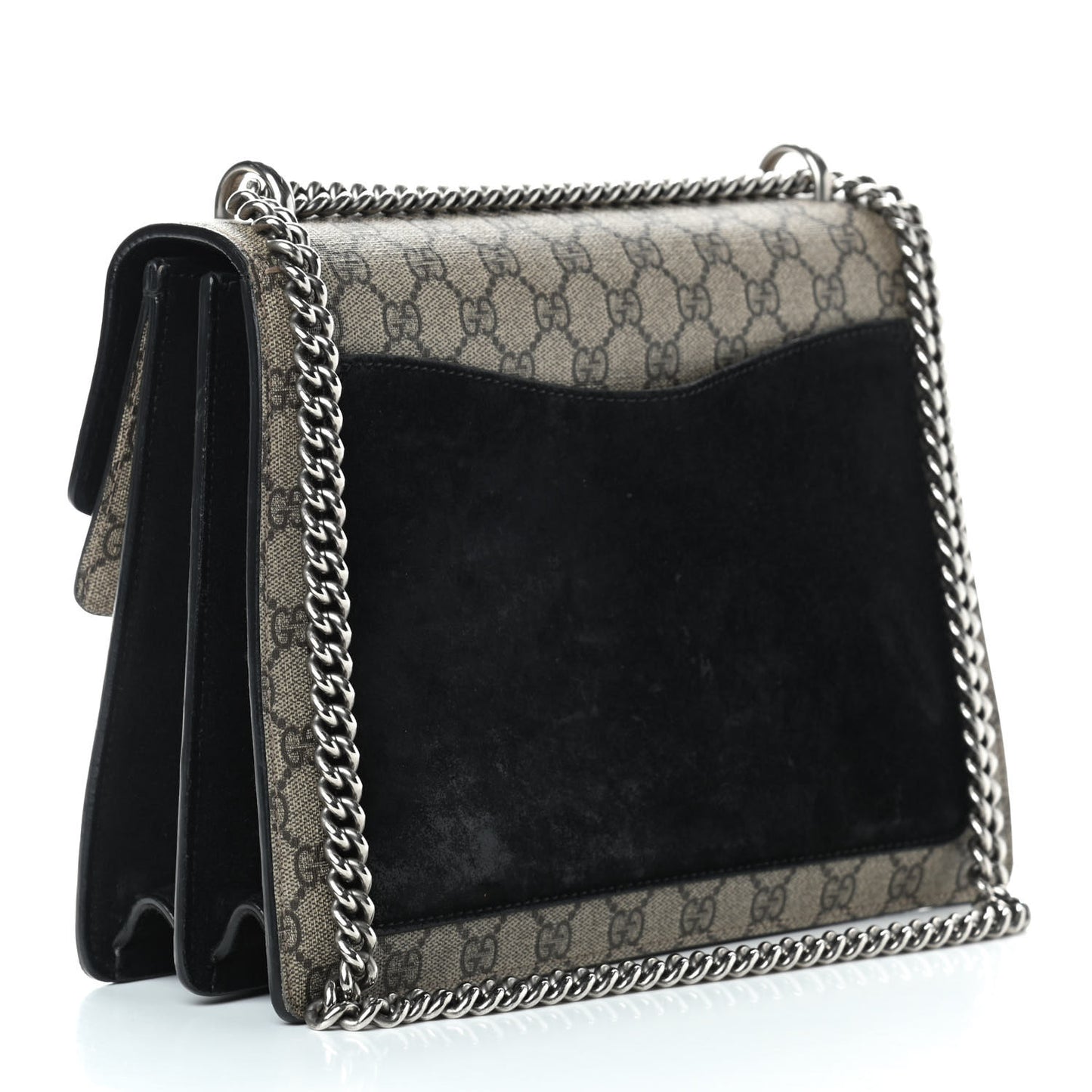 GG Supreme Monogram Medium Dionysus Shoulder Bag Black