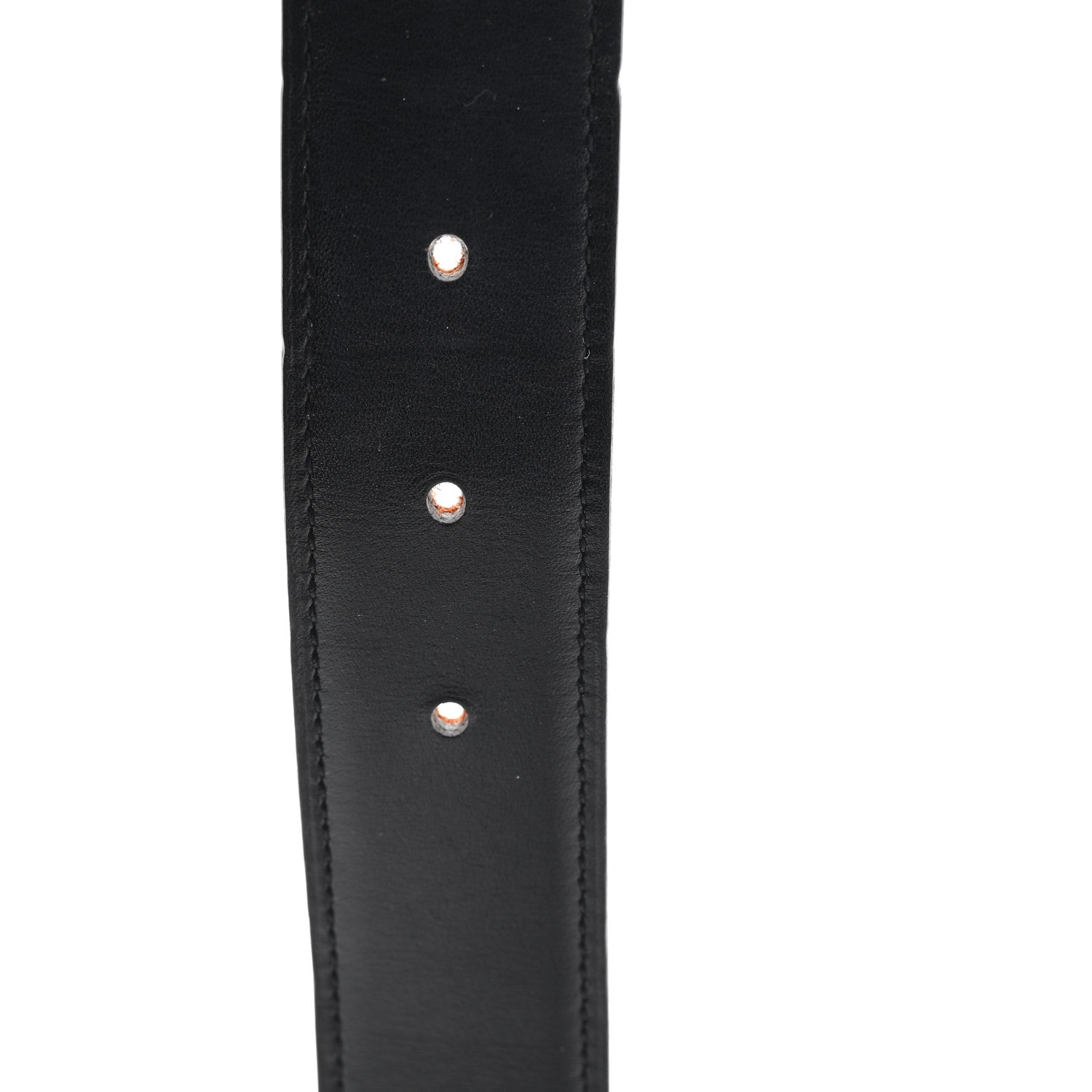 Hermes Box Togo 32mm H Belt 80 32 Black Orange 4 of 5