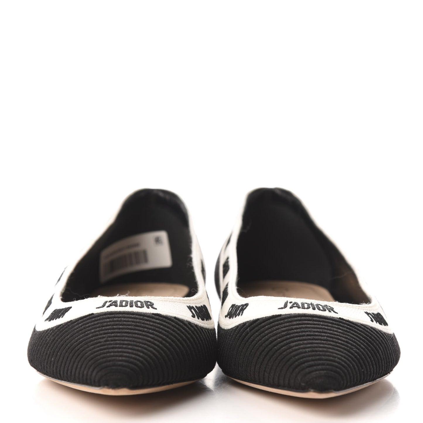 Fabric Ribbon Embroidered J'Adior Ballet Flats 36.5 Black