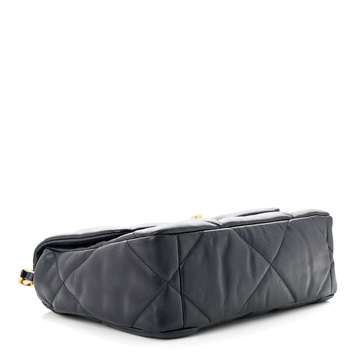 Lambskin Quilted Medium Chanel 19 Flap Navy Blue