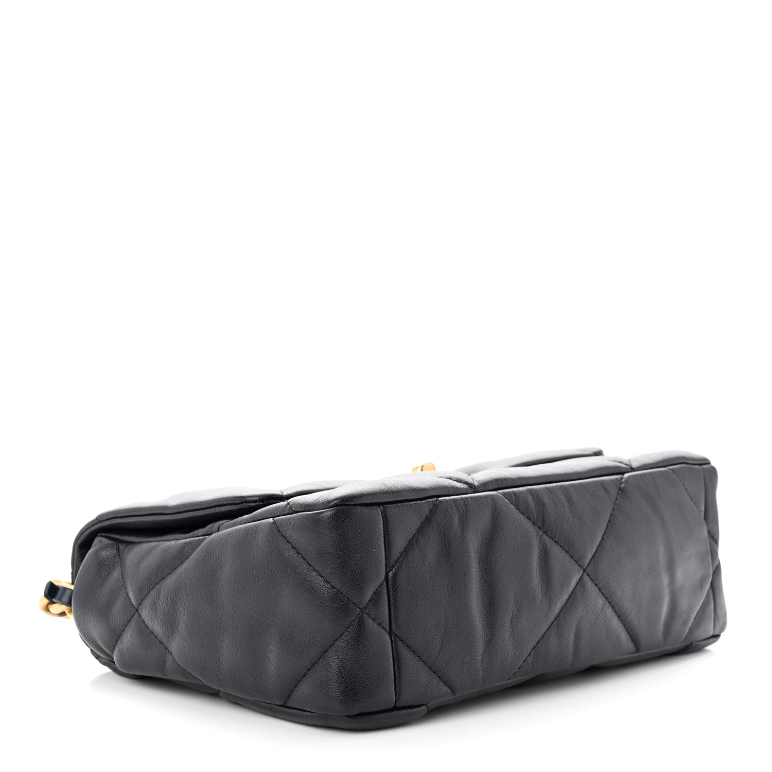 Chanel Lambskin Quilted Medium Chanel 19 Flap Navy Blue 4 of 10