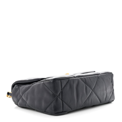 Chanel Lambskin Quilted Medium Chanel 19 Flap Navy Blue 4 of 10
