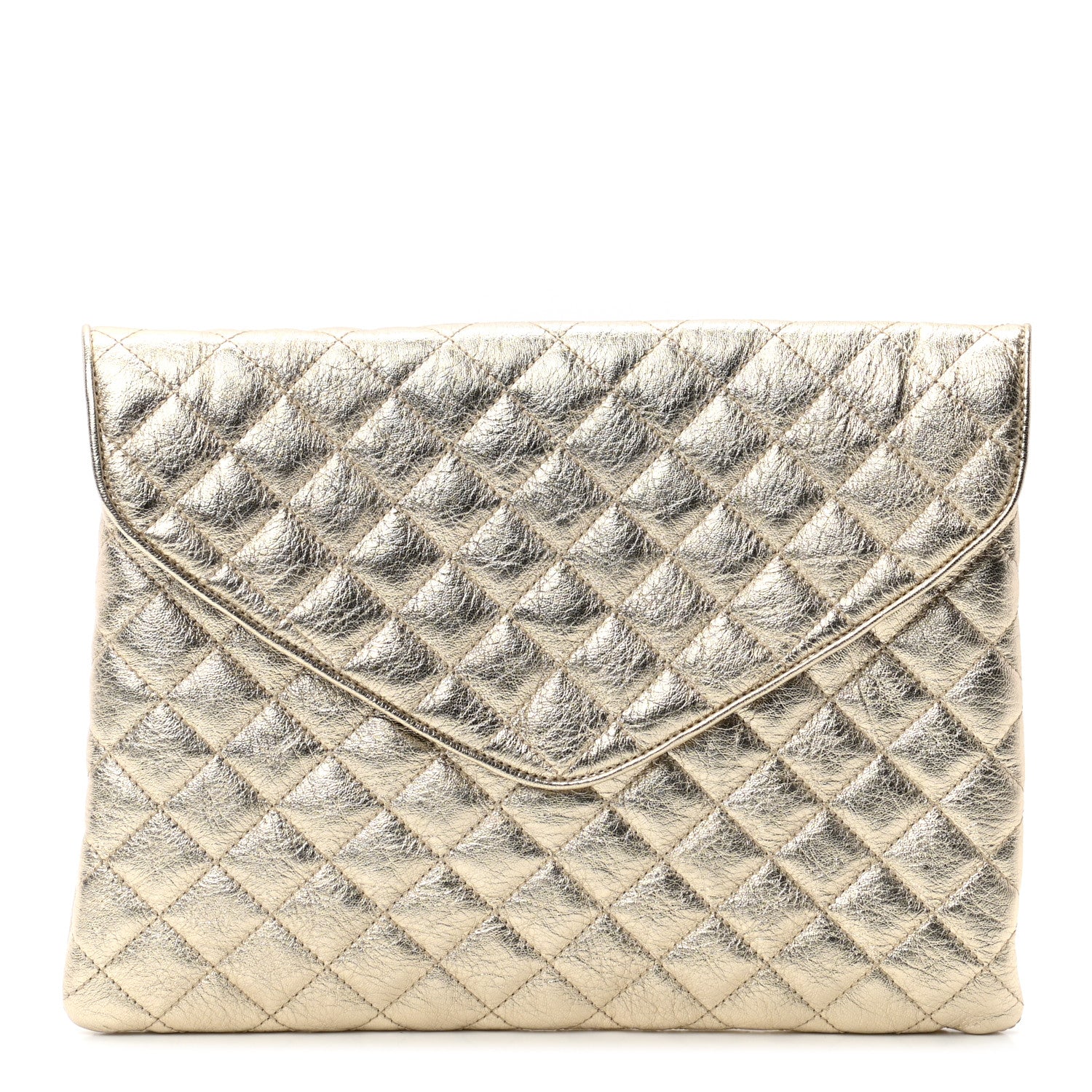 Chanel Laminated Lambskin Quilted CC Cap Toe Slipper With Pouch 39 Gold Black 10 of 15