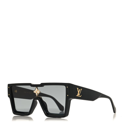 Louis Vuitton Acetate Swarovski Crystal Cyclone Sunglasses Z1578E Black 1 of 7
