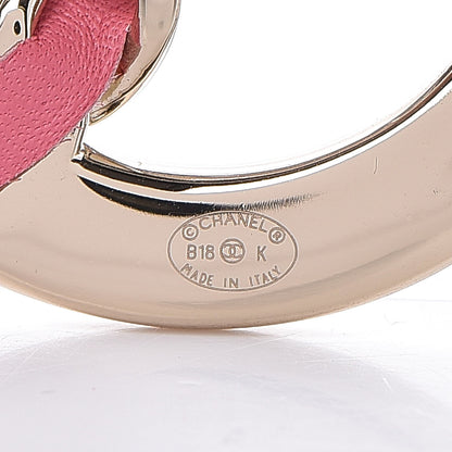 Chanel Lambskin Baguette Crystal CC Chain Brooch Pink Gold 4 of 5
