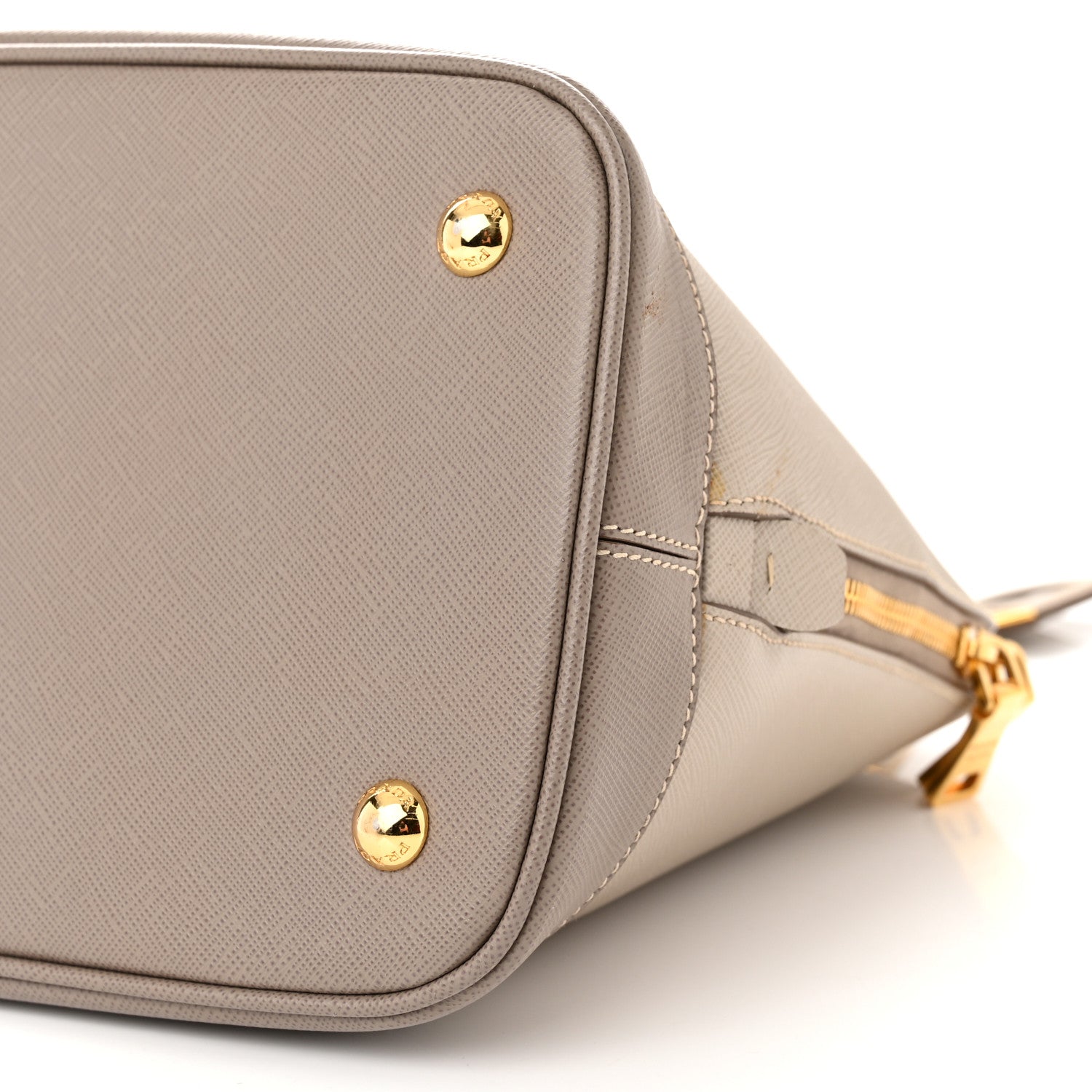 Prada Saffiano Lux Bi-Color Promenade Dome Tote Pomice Argilla 10 of 14
